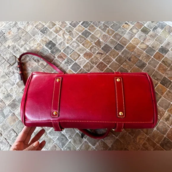 Dooney & Bourke Burgundy Leather Satchel - Picture 5 of 15